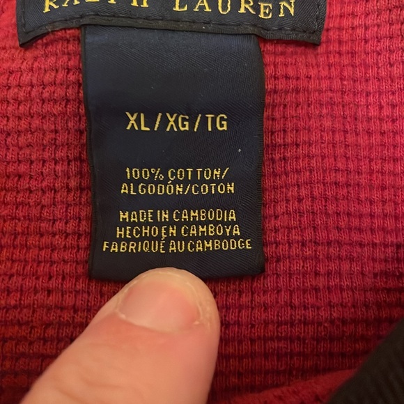 Polo Ralph Lauren Black Red Plaid Sweater XL Mens - Picture 6 of 6